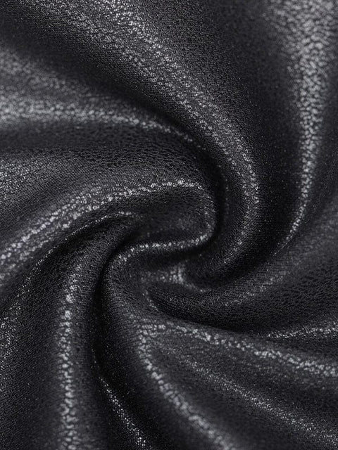 CurvyPower | UK bodysuit Elastic Tummy Control Shapewear Bodysuit in Faux Leather
