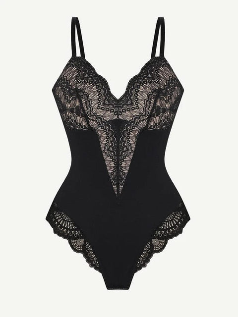 CurvyPower | UK bodysuit Elegant Lace Tummy Control Shapewear Bodysuit