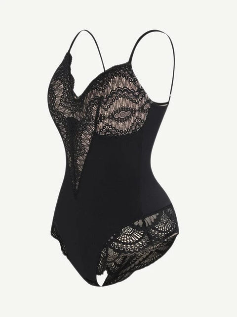 CurvyPower | UK bodysuit Elegant Lace Tummy Control Shapewear Bodysuit