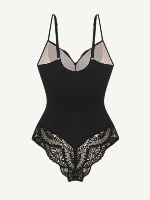 CurvyPower | UK bodysuit Elegant Lace Tummy Control Shapewear Bodysuit