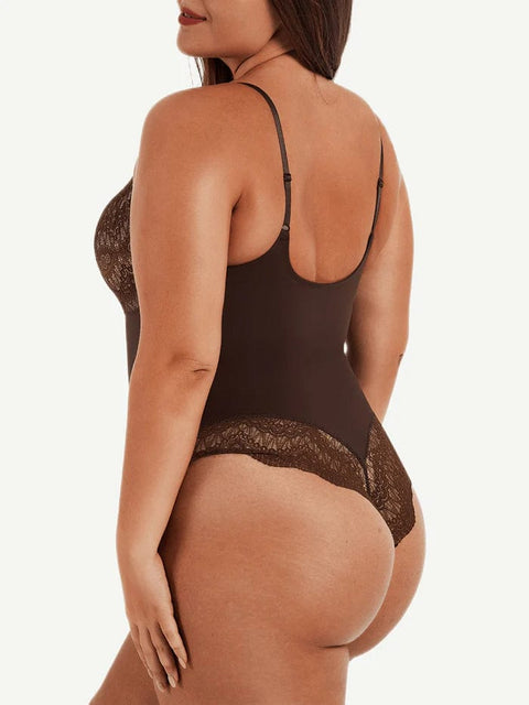 CurvyPower | UK bodysuit Elegant Lace Tummy Control Shapewear Bodysuit
