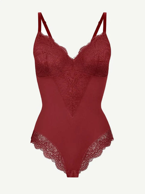 CurvyPower | UK bodysuit Elegant Lace Tummy Control Shapewear Bodysuit
