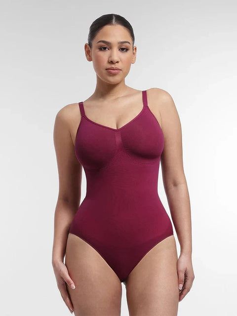 CurvyPower | UK bodysuit Gentian Violet / XS Seamless Shapewear Bodysuit with Tummy Control and Built-In Chest Support