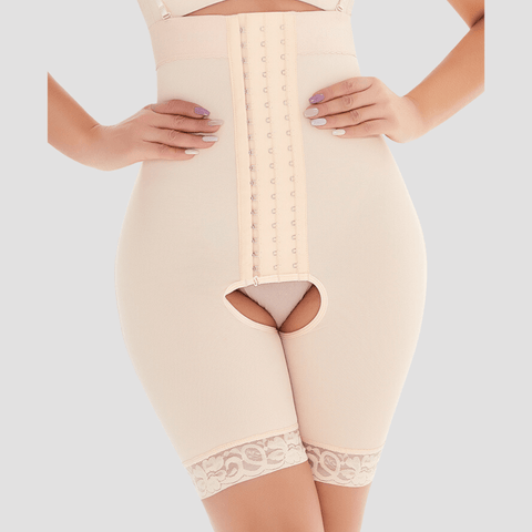 CurvyPower | UK bodysuit High Waisted Open Gusset Shaping Bodysuit with Adjustable Shoulder Straps