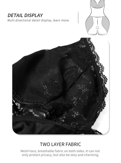 CurvyPower | UK bodysuit Lace Bum Lifting Shaping Bodysuit with Built-In Bra and Hip Pads