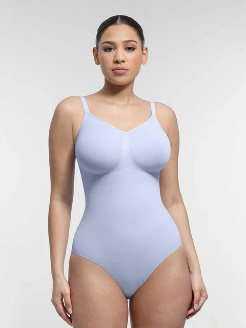 CurvyPower | UK bodysuit Light Blue / XS Seamless Shapewear Bodysuit with Tummy Control and Built-In Chest Support