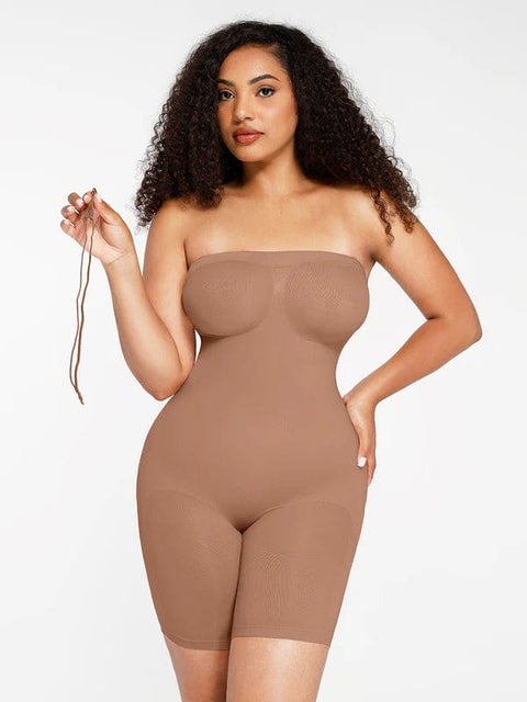CurvyPower | UK bodysuit Light Brown / S Sculpting Seamless Tummy Control Strapless Shapewear Bodysuit
