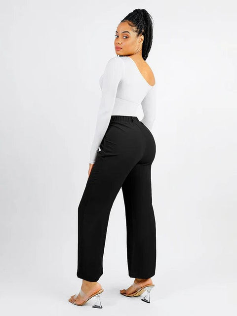 CurvyPower | UK bodysuit Long Sleeve and Diagonal Neck Compression Shapewear Thong  Bodysuit