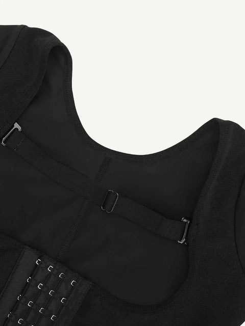 CurvyPower | UK bodysuit Long Sleeve Shapewear Bodysuit with U-Shape Post-Surgical Bust Support