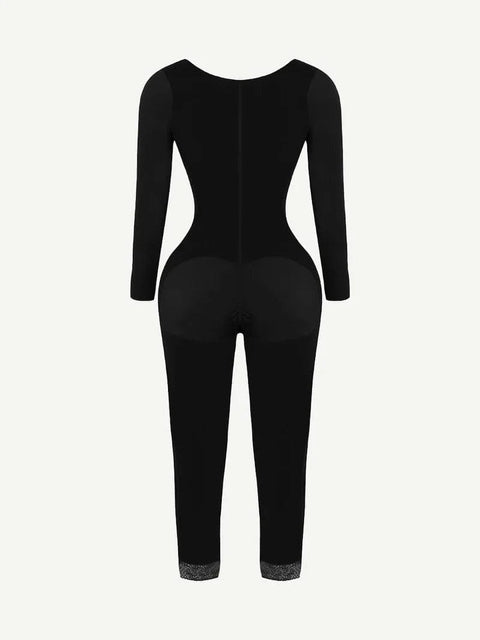 CurvyPower | UK bodysuit Long Sleeve Shapewear Bodysuit with U-Shape Post-Surgical Bust Support