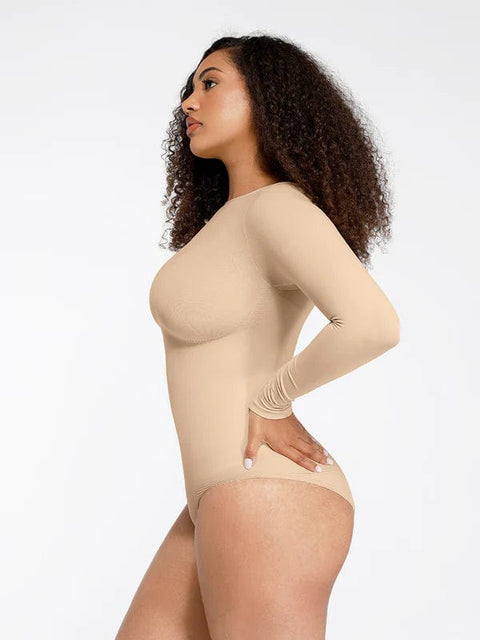 CurvyPower | UK bodysuit Long Sleeve Shapewear Tummy Control Bodysuit