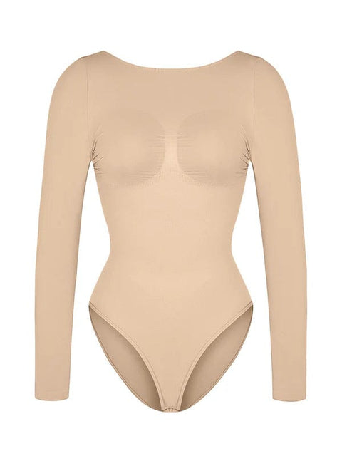 CurvyPower | UK bodysuit Long Sleeve Shapewear Tummy Control Bodysuit
