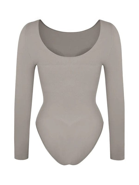 CurvyPower | UK bodysuit Long Sleeve Shapewear Tummy Control Bodysuit