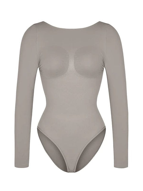 CurvyPower | UK bodysuit Long Sleeve Shapewear Tummy Control Bodysuit