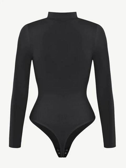 CurvyPower | UK bodysuit Long Sleeve Shapewear Turtle Neck Compression Bodysuit