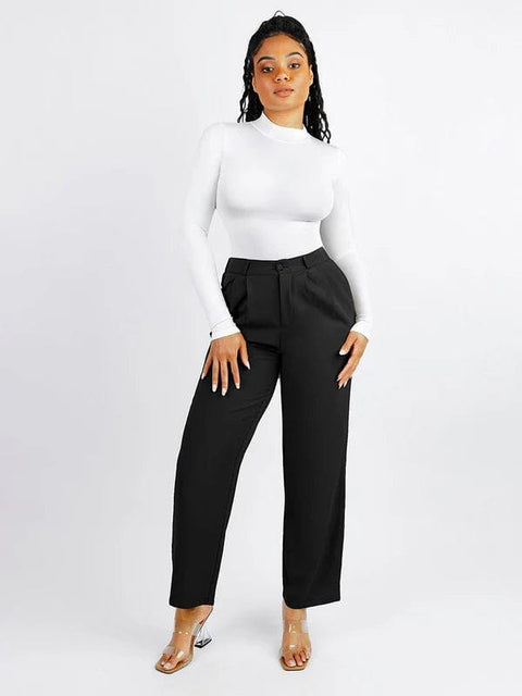 CurvyPower | UK bodysuit Long Sleeve Shapewear Turtle Neck Compression Bodysuit
