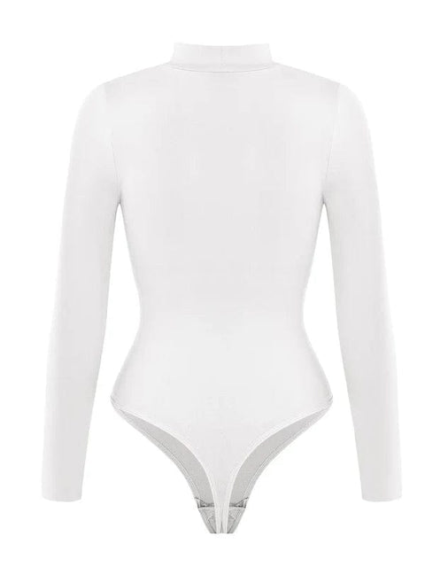 CurvyPower | UK bodysuit Long Sleeve Shapewear Turtle Neck Compression Bodysuit