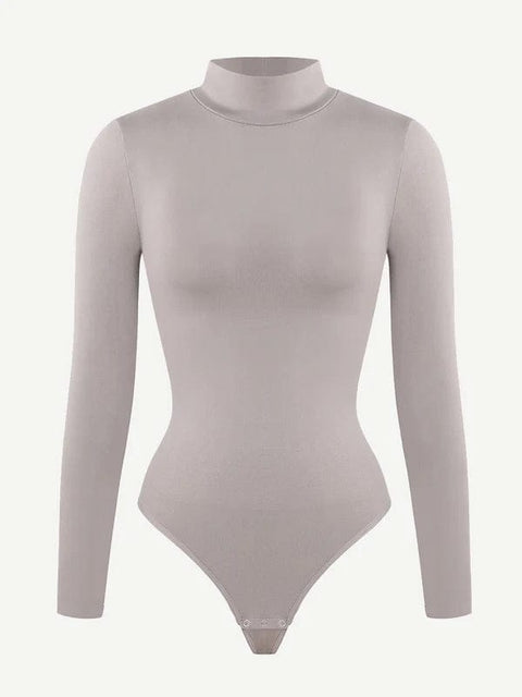 CurvyPower | UK bodysuit Long Sleeve Shapewear Turtle Neck Compression Bodysuit