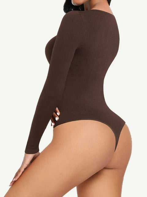 CurvyPower | UK bodysuit Long Sleeve Slimming Shapewear Bodysuit