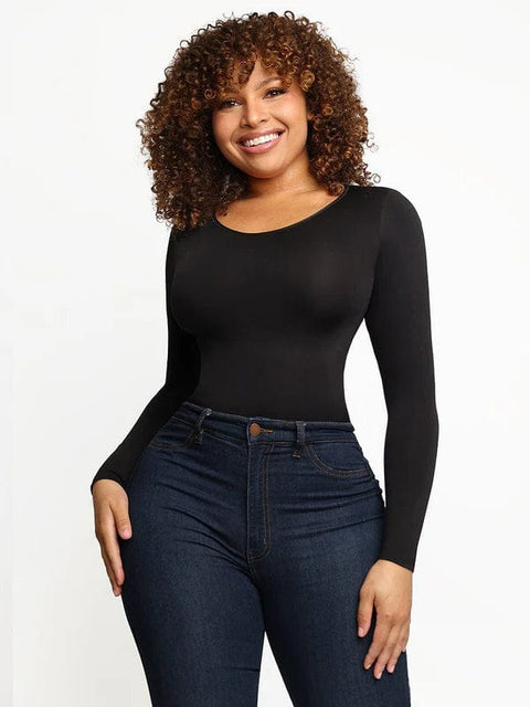 CurvyPower | UK bodysuit Long Sleeve Slimming Shapewear Bodysuit
