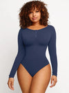 CurvyPower | UK bodysuit Long Sleeve Thong Shapewear Bodysuit