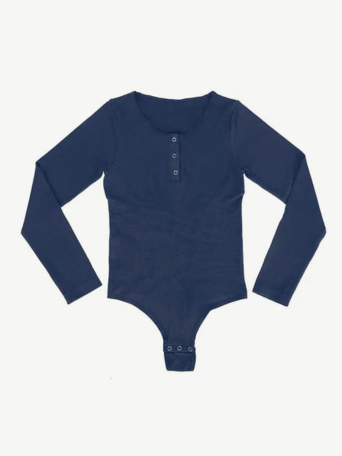 CurvyPower | UK bodysuit Long Sleeve Thong Shapewear Bodysuit