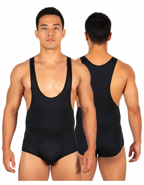 CurvyPower | UK bodysuit Men's One Piece Compression Hip Lifting Bodysuit Brief