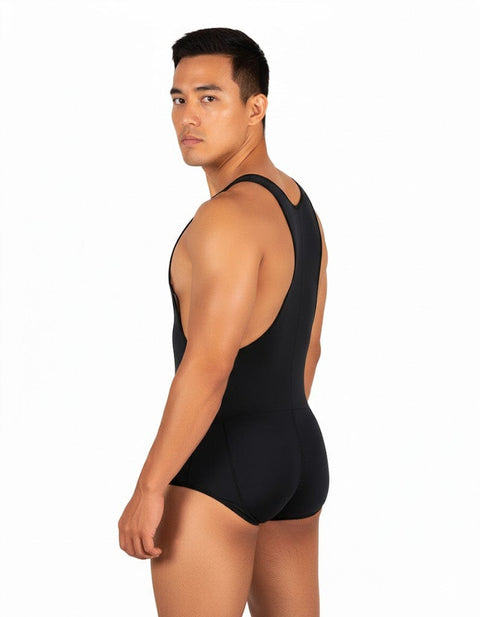 CurvyPower | UK bodysuit Men's One Piece Compression Hip Lifting Bodysuit Brief