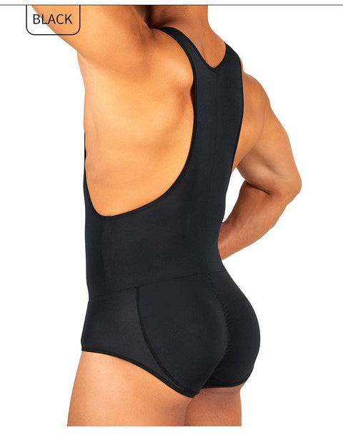 CurvyPower | UK bodysuit Men's One Piece Hip Lifting Bodysuit Brief