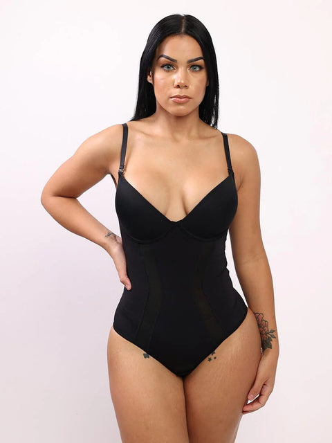 CurvyPower | UK bodysuit One Piece Low Back Tummy Control Shaper Bodysuit