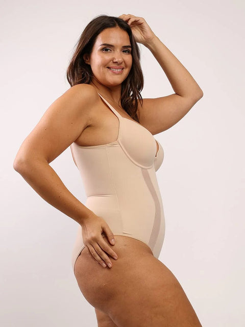 CurvyPower | UK bodysuit One Piece Low Back Tummy Control Shaper Bodysuit