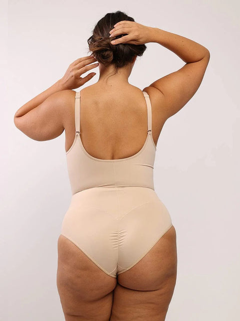 CurvyPower | UK bodysuit One Piece Low Back Tummy Control Shaper Bodysuit