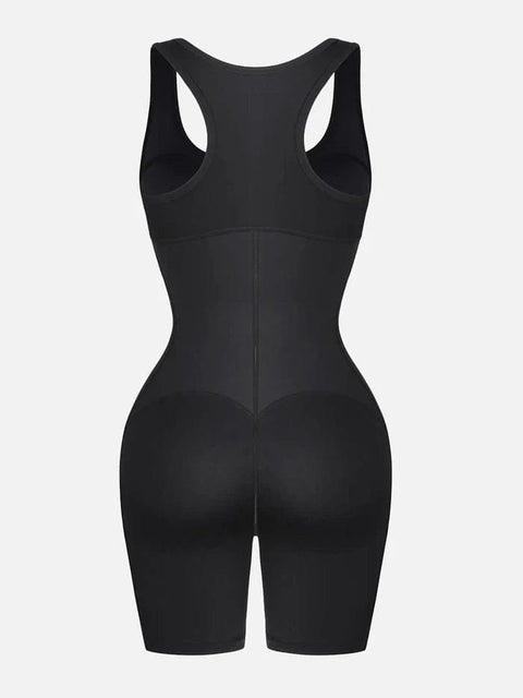 CurvyPower | UK bodysuit One Piece Shaping Bodysuit with Front Zipper and Side Pockets