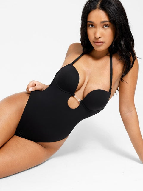 CurvyPower | UK bodysuit One Piece Thong Low Back Shapewear Bodysuit