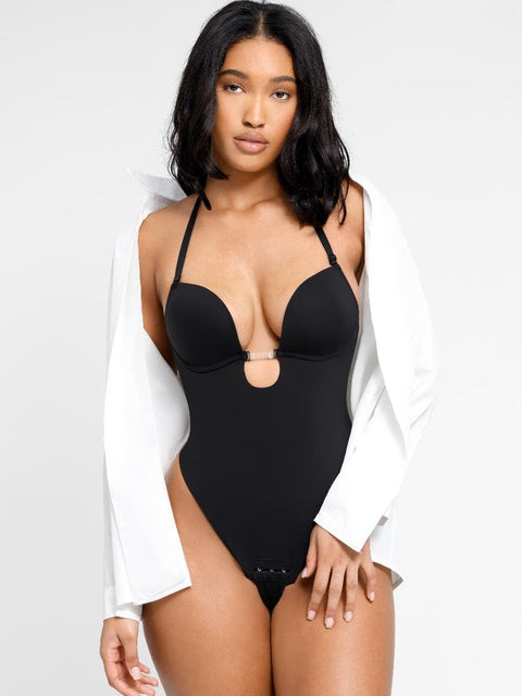CurvyPower | UK bodysuit One Piece Thong Low Back Shapewear Bodysuit