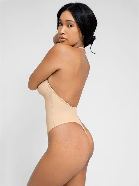 CurvyPower | UK bodysuit One Piece Thong Low Back Shapewear Bodysuit
