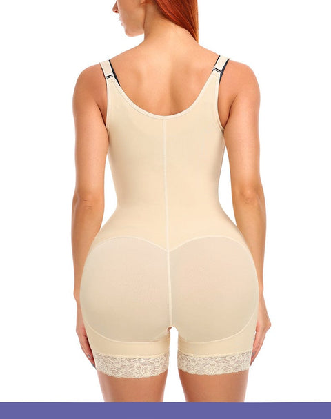 CurvyPower | UK bodysuit Open Bust Bodysuit Shapewear with Front  Zipper Closure