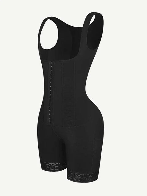 CurvyPower | UK bodysuit Open Bust Compression Bodysuit with Steel Boning for Women’s Tummy Control