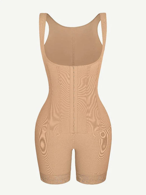 CurvyPower | UK bodysuit Open Bust Compression Bodysuit with Steel Boning for Women’s Tummy Control