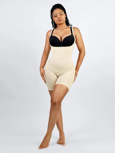 CurvyPower | UK bodysuit Open Bust Tummy Control Shapewear Bodysuit