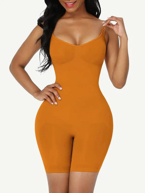 CurvyPower | UK bodysuit Orange / XS/S / Regular Style Seamless Slimming Tummy Control Shapewear Bodysuit