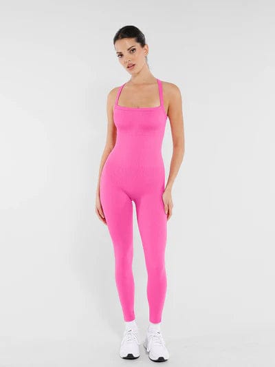 CurvyPower | UK bodysuit Pink / XS/S Waist and Tummy Shaping Seamless Sports Bodysuit