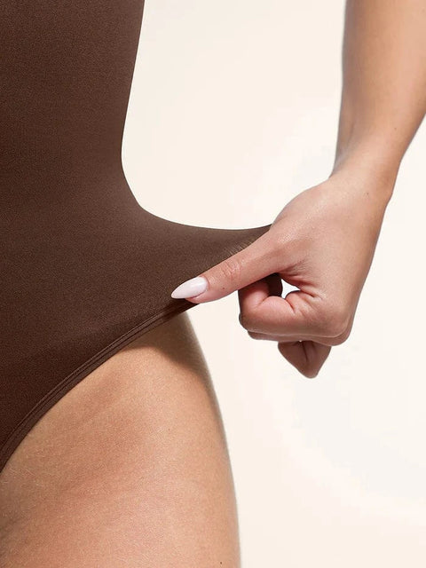 CurvyPower | UK bodysuit Plunge Front Zip Tummy Control Shape Wear Bodysuit