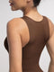 CurvyPower | UK bodysuit Ribbed Seamless Sleeveless Shapewear Bodysuit with Front Zipper
