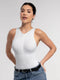 CurvyPower | UK bodysuit Ribbed Seamless Sleeveless Shapewear Bodysuit with Front Zipper