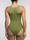 CurvyPower | UK bodysuit Ribbed Seamless Sleeveless Shapewear Bodysuit with Front Zipper