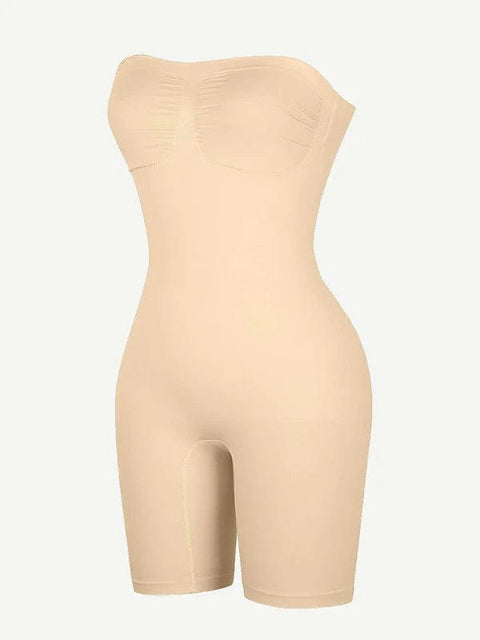 CurvyPower | UK bodysuit Sculpting Seamless Tummy Control Strapless Shapewear Bodysuit