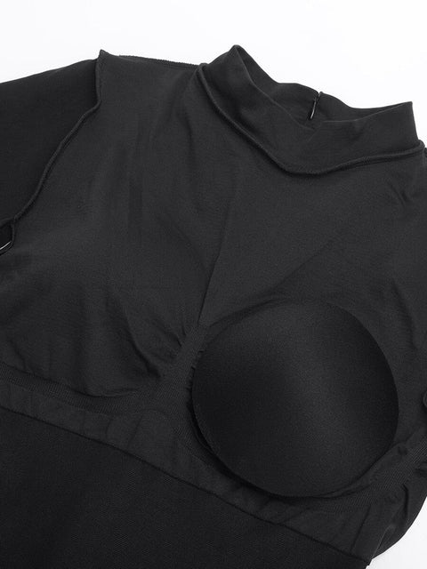 CurvyPower | UK bodysuit Seamless Body Sculpting Tummy Control Shapewear Bodysuit with Removable Cups