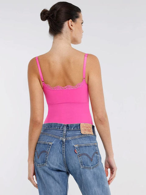 CurvyPower | UK bodysuit Seamless Lace Waist Slimming Shapewear Cami Bodysuit