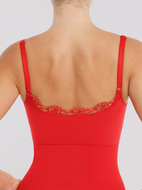 CurvyPower | UK bodysuit Seamless Lace Waist Slimming Shapewear Cami Bodysuit